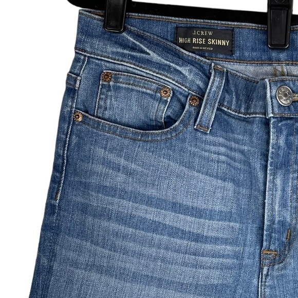 J. CREW HIGH RISE SKINNY FITTED WHISKERED DENIM JEANS - Picture 9 of 15